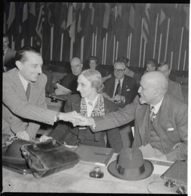 At Communist Congress Paris Paris Frederic Joliot Curie French atom- 1949 Photo
