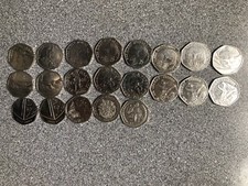 lotto monete 50p incl Olimpiadi IoM TT Gib 50° Paddington Potter + altro - vedi lista