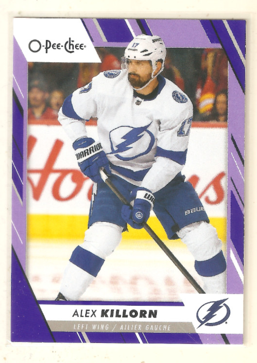 Alex Killorn 2023-24 O-Pee-Chee Blue Border Parallel #243 Lightning