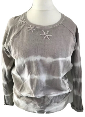 Frogbox Sweatshirt 36 Frog Box Taupe Beige Batik Sportswear Grau