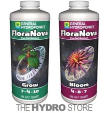 General Hydroponics FloraNova Grow & Bloom 1 Quart Combo - gh flora nova qt