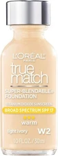 LOREAL True Match Super Blendable Foundation MAKEUP - Warm Light Ivory W2 - NEW
