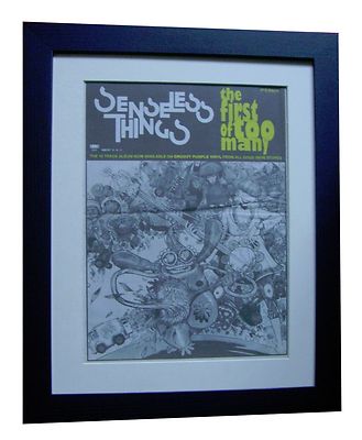 SENSELESS THINGS+First Too Many+POSTER+AD+ORIGINAL 1992+FRAMED+FAST GLOBAL SHIP