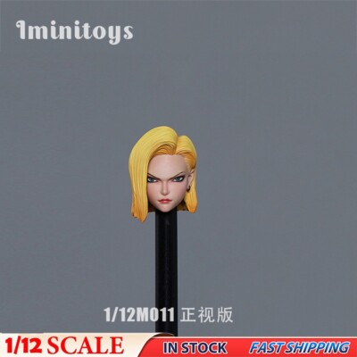 1/12 Anime Toys Android 18 Female Girl Head Sculpt F 6'' JIAOU DOLL Suntan Figure