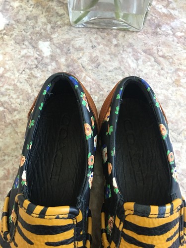 New Coach Tiger Print Shoes Size 6.5M Sneakers Black Orange Q8178 MSRP $295 - 第 3/8 張圖片
