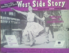 B crate SHEET MUSIC BOOKLET WEST SIDE STORY 16 PAGES PIANO