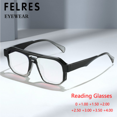 Unisex Punk Style Anti Blue Light Reading Glasses Fashion Eye Protection Eyewear