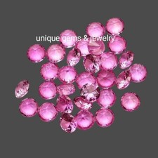 Lotto 12 pezzi rosa e rosso taglio tondo VVS1 Lab Diamond pietra preziosa di ...