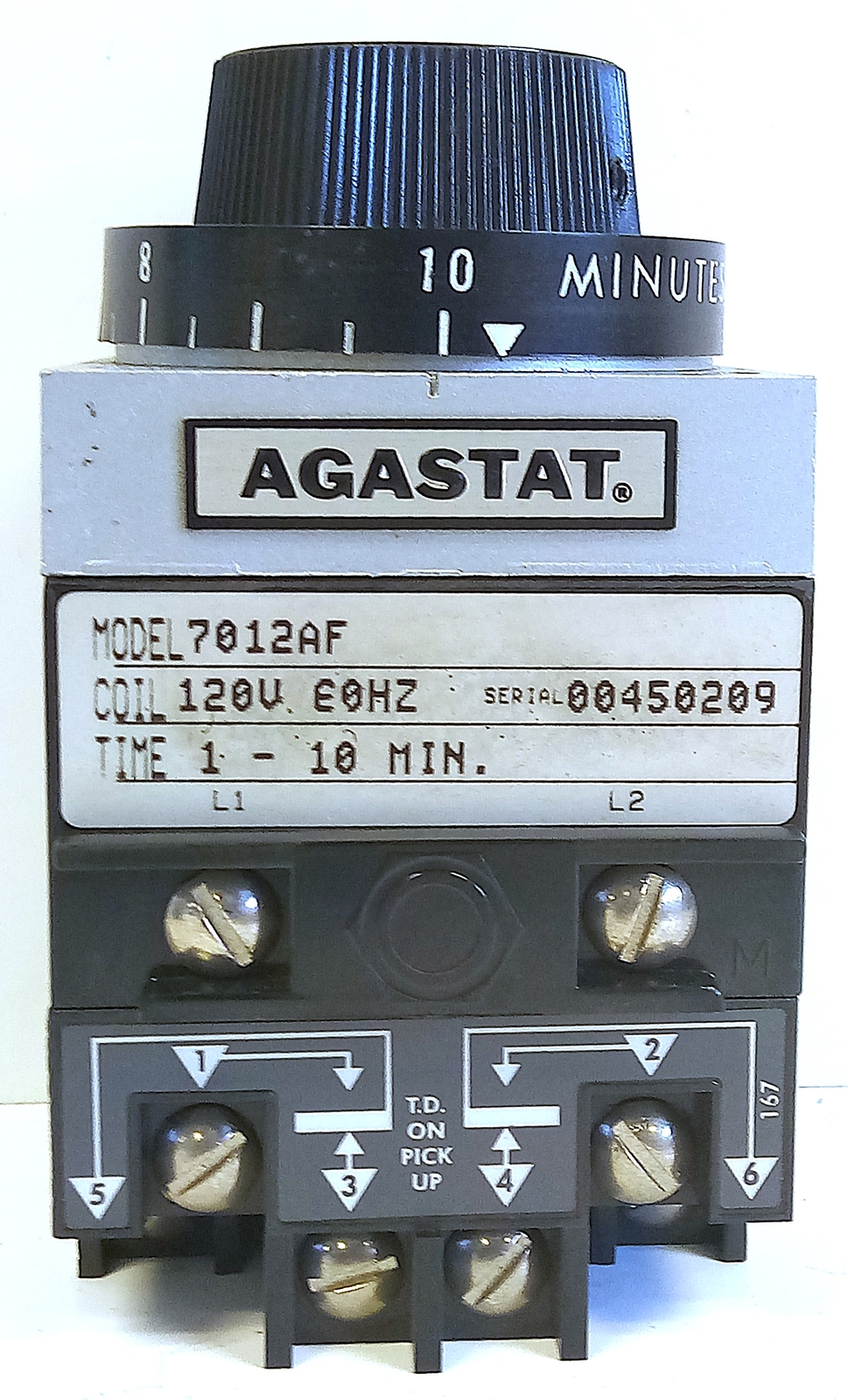 Agastat 7012AF 110/120 V AC 1-10 Minutes On-Delay Time Delay Relay