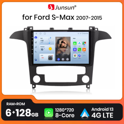 6+128G Carplay Android 13 Autoradio Für Ford S-Max 2007-2015 GPS Navi WIFI 4G BT