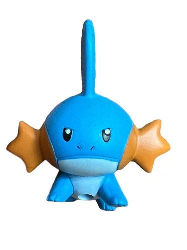 Pokémon Mudkip 1.5” Figure Tomy Nintendo Pocket Monster Toy Closed Mouth Variant