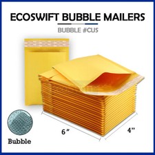 1 0000 4 x 6 SMALL SELF SEAL ECOSWIFT KRAFT BUBBLE MAILERS PADDED ENVELOPES