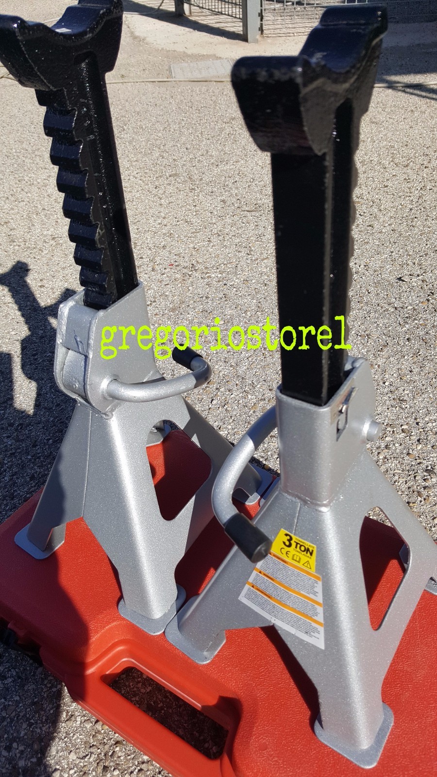 Set 2 Cavalletti Sostegno Auto 3T - Supporti Professionali Officina 3000kg