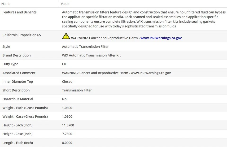 OEM Type Oil Filter WIX for LAND ROVER RANGE ROVER VELAR 2020 V8-5.0L - Изображение 3 из 4