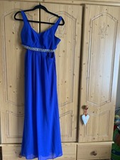 Royal Blue Long Formal Dress With Waist Cut Out