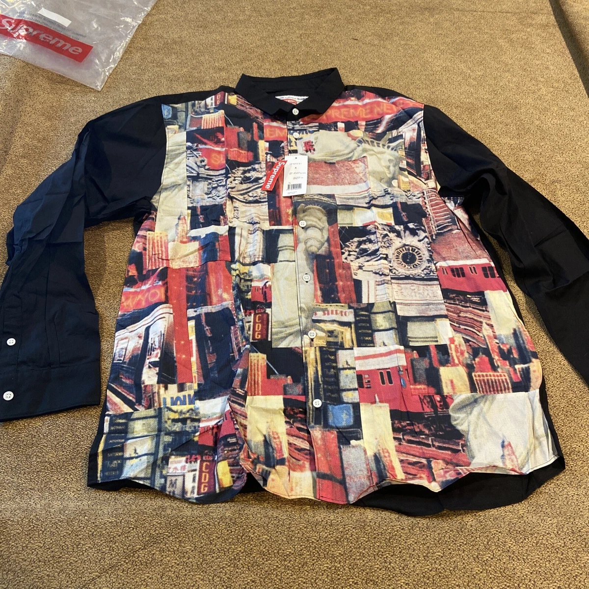 Supreme Comme Des Garcons Shirt Patchwork Button Up Multicolor