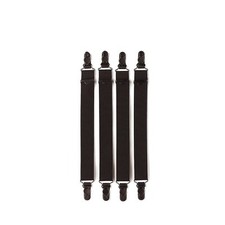 Rothco Military Uniform Shirt Stays 4 Piece Set Black Straight 7197