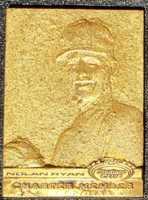 1991 Nolan Ryan Texas Rangers MLB 24kt Gold Accent Bronze Topps 300 Win