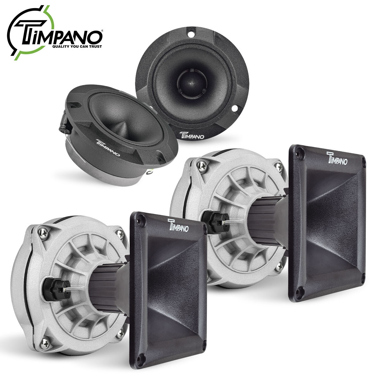 2x Timpano Horn Drivers + Bullet Super Tweeters TPT-D250X+HL11-25+