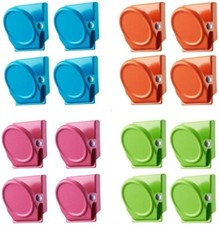 16 Piece Magnetic Clips Metal Refrigerator Magnet Fridge Whiteboard Note New