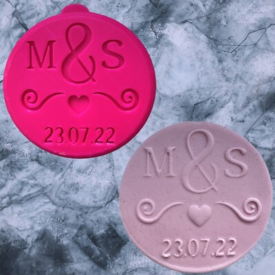 Personalisierter Hochzeit Fondant Präger Cupcake Glasur Plätzchen Dekoration Teig