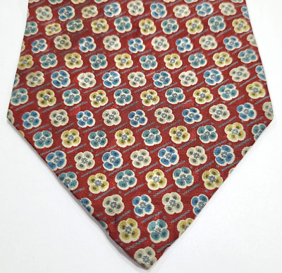 Mark Shale XMI Traditional Print Red Background Necktie Classy Business Style