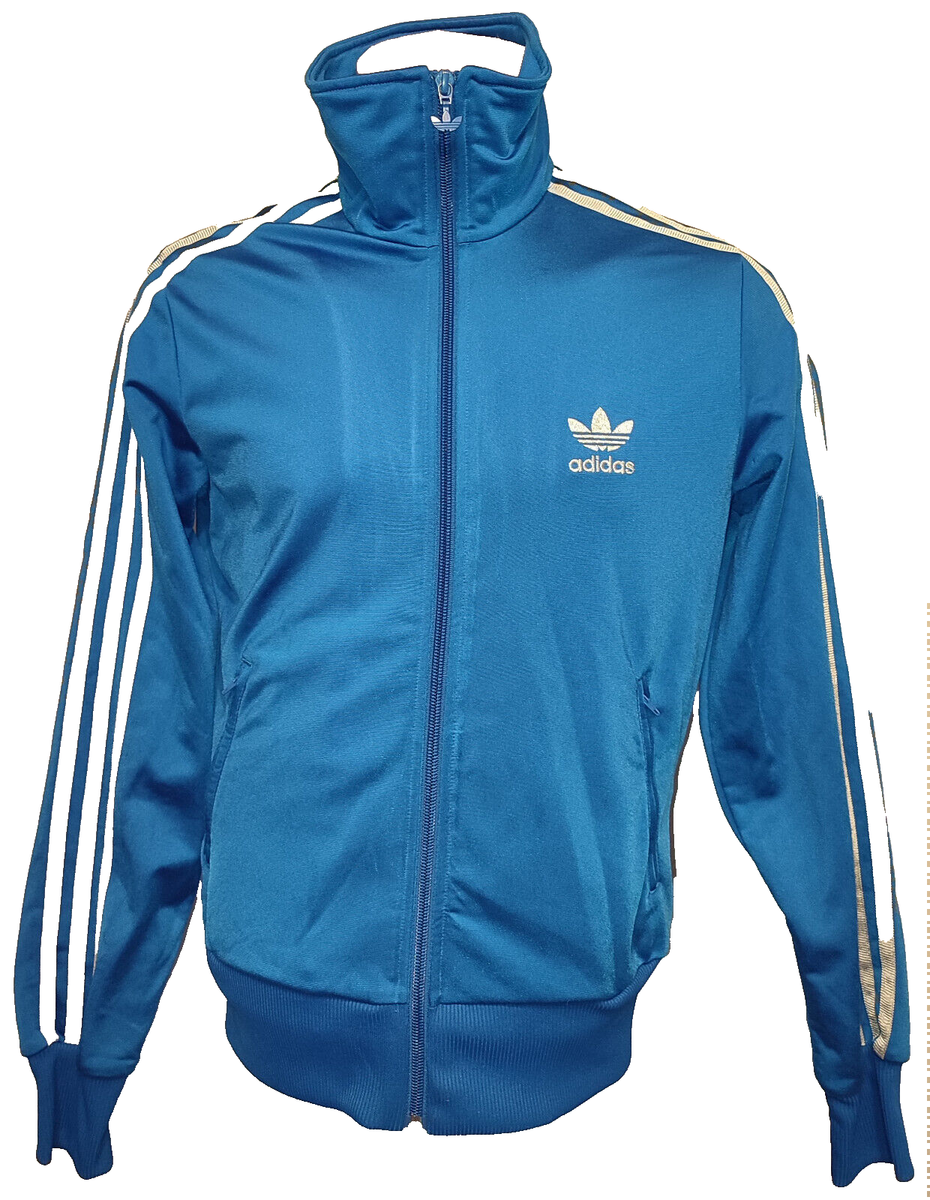 Adidas Originals Track Jacket Womens Zip Top Ladies Blue Trefoil