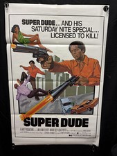 Super Dude - Original One Sheet Movie Poster Litho 1975 VG+ 27" x 41"