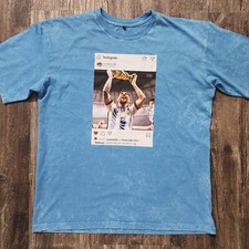 2022 No Brand Argentina Soccer T Shirt Lionel Messi Men L Instagram Qatar Mundia