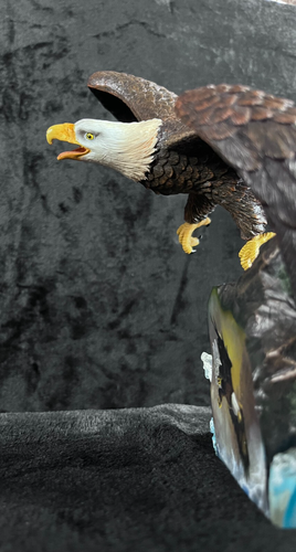 2007 Bradford Exchange Coastal Hunter-Winged Protectors Edition Eagle Sculpture - Picture 10 of 15