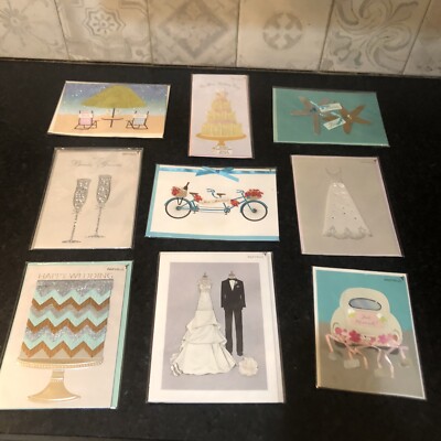 Lot of 9 Papyrus Wedding Cards - Brand New (E)