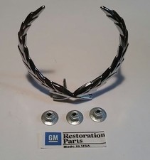 65 66 Cadillac Eldorado Fleetwoo Hood Wreath New Emblem Ornament 1965 1966 65 66 Cadillac Eldorado Fleetwoo Hood Wreath New Emblem Ornament 1965 1966