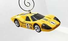 Christmas Ornament for 1967 Ford GT-40 Mk IV Race Car Yellow