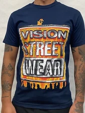 VISION STREET WEAR Shirt Adult Mens Temp Steel Vintage Skate T-Shirt 80's, 90's
