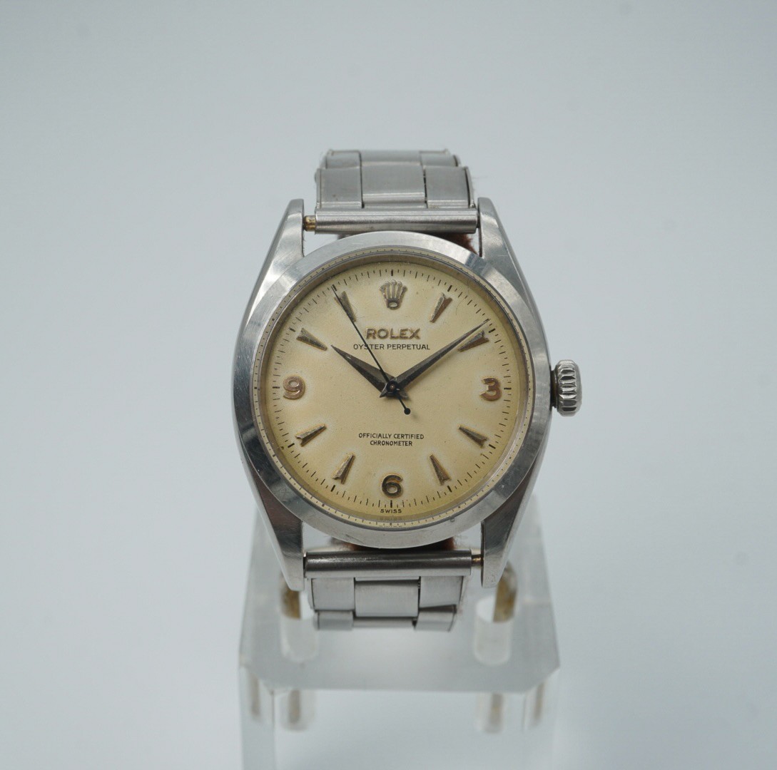 Beautiful Vintage Rolex 34mm Oyster Perpetual 6580 W/ Rivet Bracelet SER #37xxx