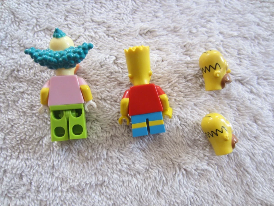 LEGO Simpsons Minifigures Bart Simpson SIM026 Krusty the Clown 71005 Homer - Image 2 of 2