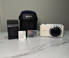 Samsung WB Series WB350F 16.3MP Digital Camera White W/ Battery Charger SD & Bag
