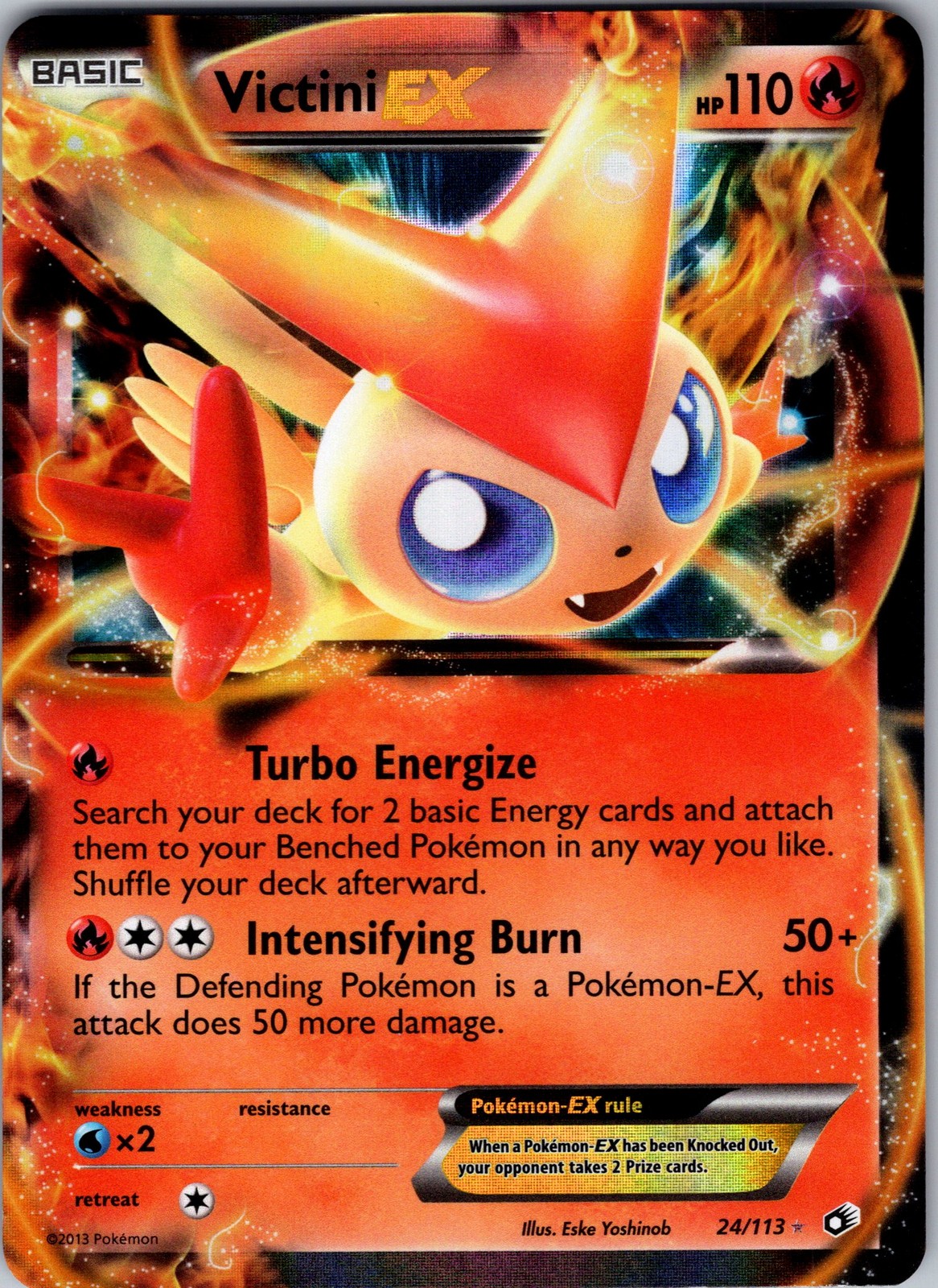 Victini EX Ultra Rare Legendary Treasures 24/113 NM - Pokemon TCG