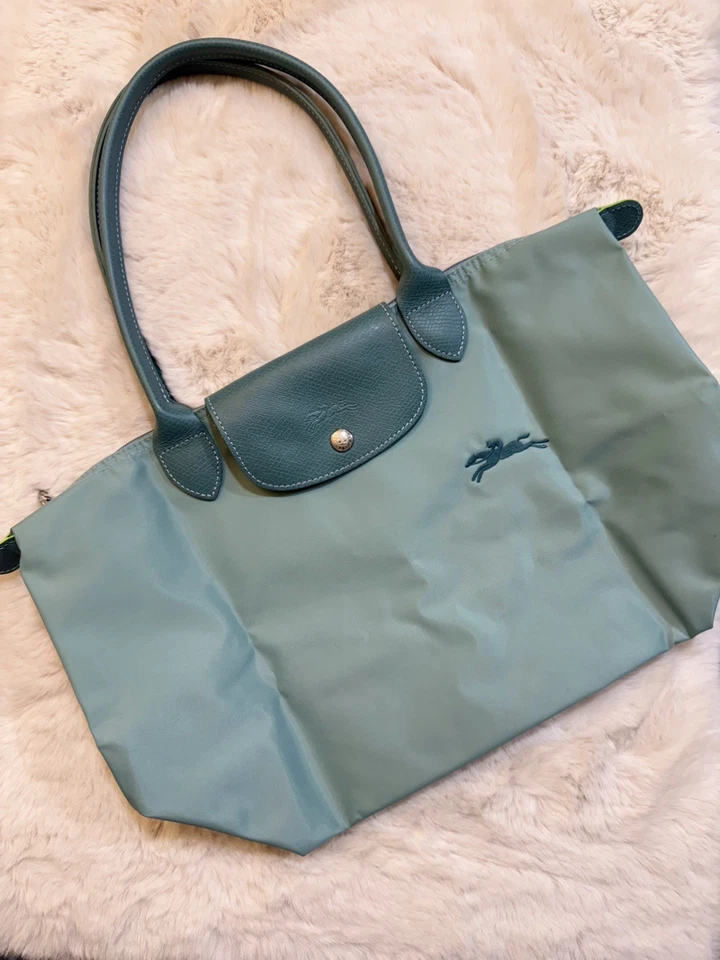 Longchamp Le Pliage Tote Bag Recycled Canvas Green M Size ~NEW~ - Image 2 of 4