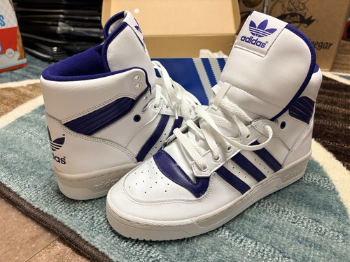 adidas Originals Rivalry High Top Colorblock Sneakers White/Purple EE4973