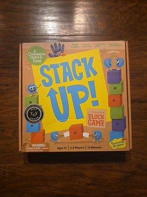 Stack Up! Cooperative Game For Kids Peaceable Kingdom Board Game Complete