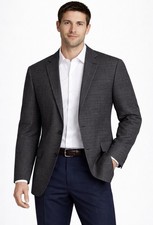 Stafford Men s Size 40R Travel Blazer Charcoal Check Classic Fit NWT A541