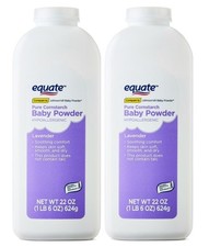 Lavender Baby Powder Cornstarch Equate 22oz Talc Free Hypoallergenic 2 pack