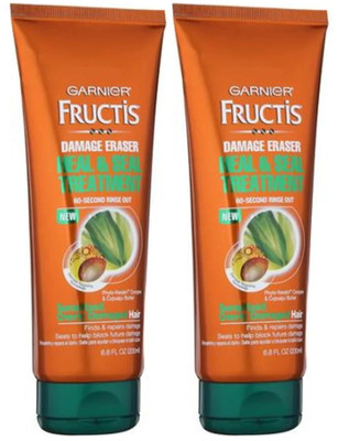 Pack 2 GARNIER FRUCTIS Damage Eraser Heal & Seal Treatment, 6.8 fl oz Each, RARE