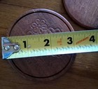 Vintage 7 Piece Hand Carved Wood Turtle Coaster Set, Souvenir  — photo 9