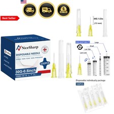 Lab Needles 30Ga 1/2 Inch 100PCS Stainless Steel Ink Refill Needles