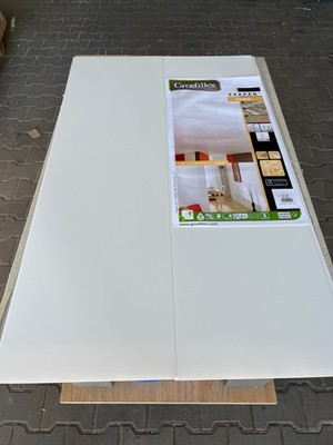 3 Pakete (10,08m²)  Kunststoff-Paneele, Blanc Satine, Endlospaneele 120cm x 35cm