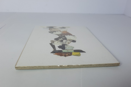 Afrikanische Schmetterlingskunst handgefertigte Collage 4,25” x 6” signiert Sam Dube ungerahmt - Bild 5 von 8