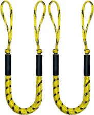 Bungee Dock Line, Mooring Rope, Marine 48.82 inches x 0.63 inches, Yellow 