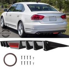 For Volkswagen Passat B7 Rear Bumper Diffuser Lip Shark Fins Splitter Spoiler
